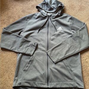 Adidas Mens Jacket Size Large Black Full Zip